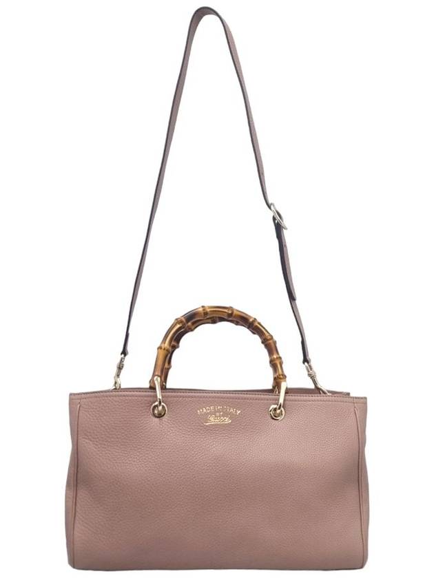 Women s 323660 Bamboo Shopper Light Pink Tote Bag Strap - GUCCI - BALAAN 4