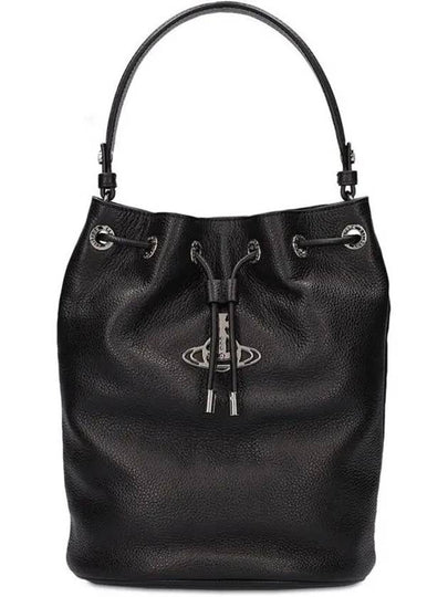 Carrie Grain Leather Bucket Bag Black - VIVIENNE WESTWOOD - BALAAN 2