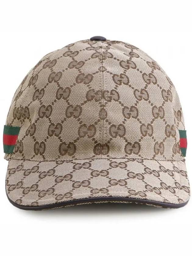 Original GG Web Supreme Canvas Baseball Ball Cap Beige Ebony - GUCCI - BALAAN 2