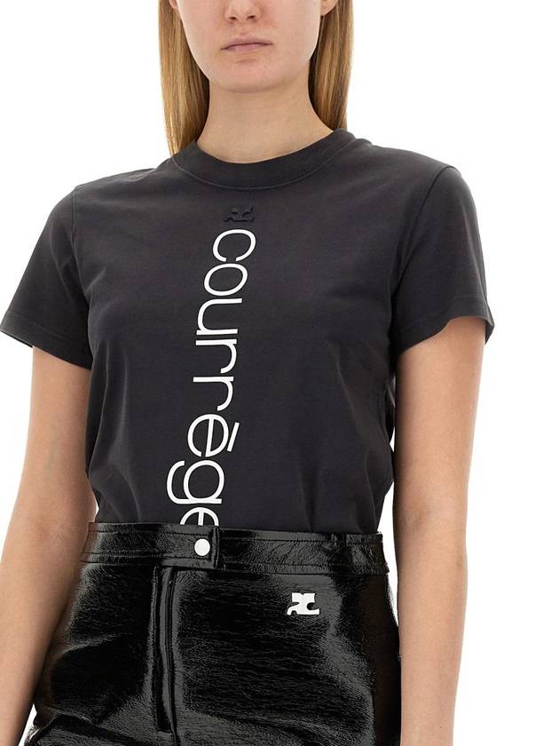 Courrèges T-Shirt With Logo - COURREGES - BALAAN 4