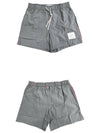 Men's Logo Striped Swim Shorts Grey - THOM BROWNE - BALAAN 5