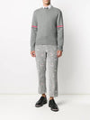 Men's Milan Stitch Armband Crew Neck Knit Top Light Grey - THOM BROWNE - BALAAN 6