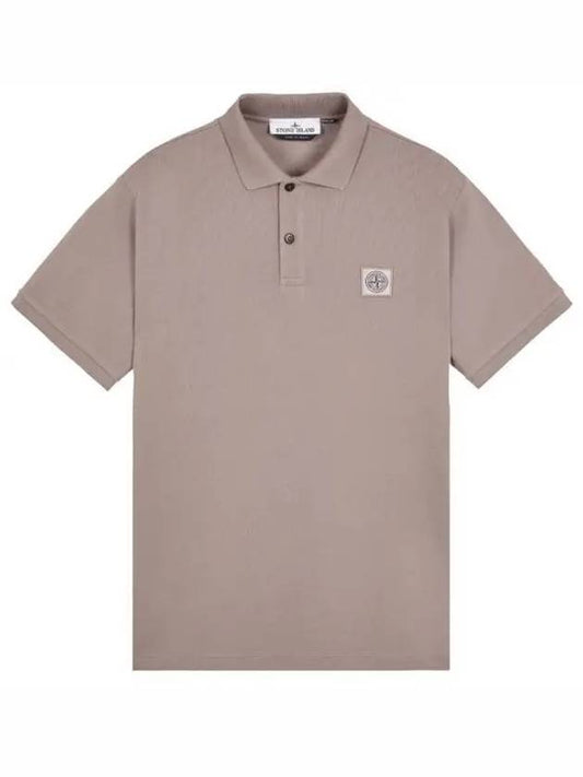 Compass Patch Short Sleeve Polo Shirt Grey - STONE ISLAND - BALAAN 2