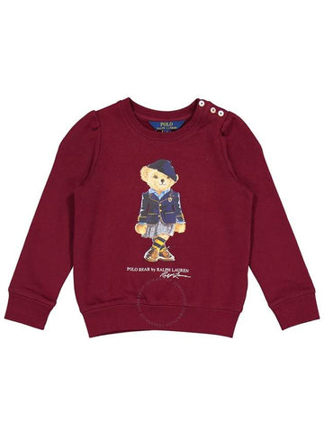 Polo Ralph Lauren Girls Red Polo Bear-Print Detail Jumper, Size 6Y - POLO RALPH LAUREN - BALAAN 1