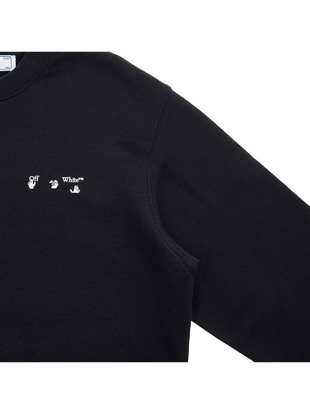 Hands Off Logo Sweatshirt Sweatshirt Black - OFF WHITE - BALAAN 5