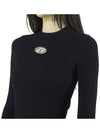 M Valary Ribbed Long Sleeve Knit Top Black - DIESEL - BALAAN 8