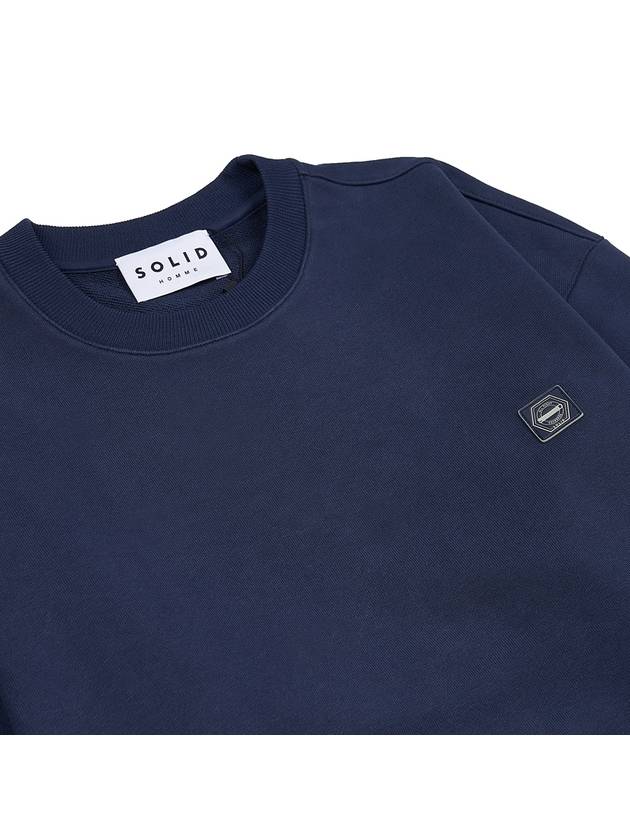 Soft Back Logo Sweatshirt Navy - SOLID HOMME - BALAAN 5