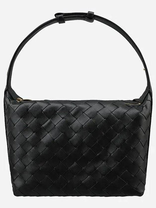 Intrecciato Small Leather Shoulder Bag Black - BOTTEGA VENETA - BALAAN 2