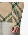 Check Pattern Intarsia Knit Cardigan Green - BURBERRY - BALAAN 6