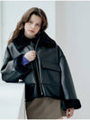 MET eco fur classy crop shearling mustang jacket - METAPHER - BALAAN 5