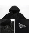 Triangle Logo Patch Re-Nylon Parka Black - PRADA - BALAAN 6