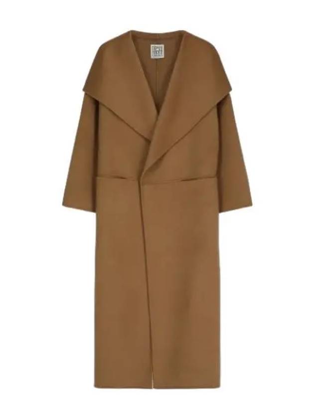 Signature Wool Cashmere Coat Camel - TOTEME - BALAAN 1