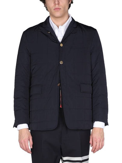 Center Back Striped Down Padded Jacket Navy - THOM BROWNE - BALAAN 2