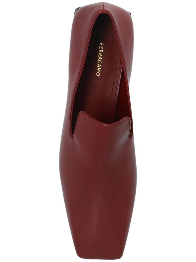 FERRAGAMO Leather Shoes Carmelita, Women's, Burgundy - SALVATORE FERRAGAMO - BALAAN 6