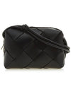 Cassette Intrecciato Small Cross Bag Black - BOTTEGA VENETA - BALAAN 2