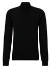 Embroidered Logo Virgin Wool Turtleneck Black - HUGO BOSS - BALAAN 2