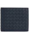 Intrecciato Calf Leather Half Wallet Navy - BOTTEGA VENETA - BALAAN 2