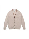 Cashmere Blend Cardigan Beige - SOLEW - BALAAN 2