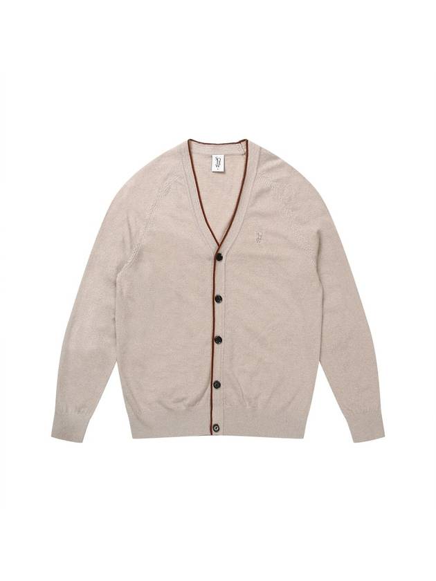 Cashmere Blend Cardigan Beige - SOLEW - BALAAN 2