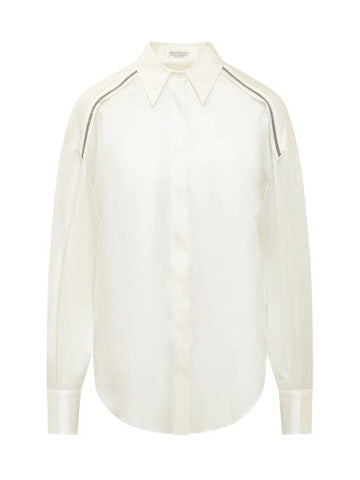 Buttoned Long Sleeve Shirt White - BRUNELLO CUCINELLI - BALAAN 1