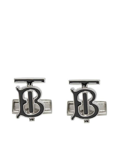 TB Monogram Cuff Links Silver - BURBERRY - BALAAN 1