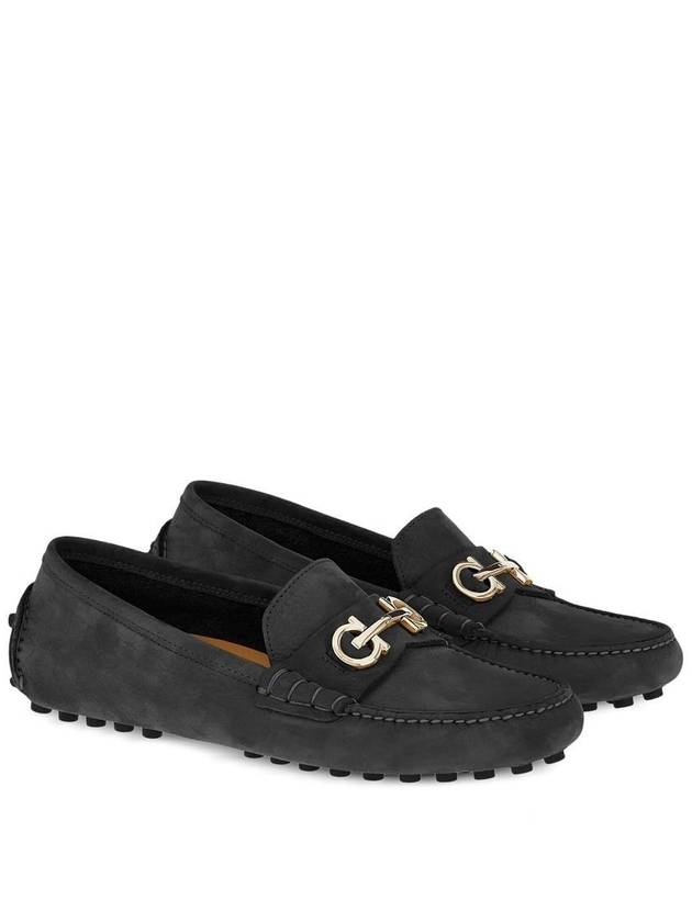 Gancini Driving Shoes Black - SALVATORE FERRAGAMO - BALAAN 7