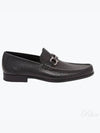 Gancini Suede Moccasin Loafers Black - SALVATORE FERRAGAMO - BALAAN 2