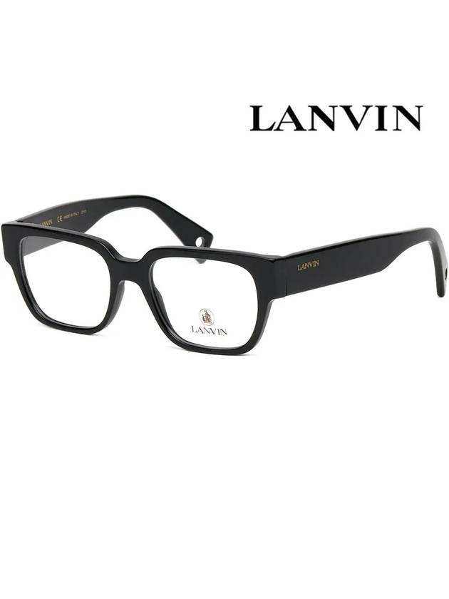 Glasses frame LNV2601 001 black horn rim - LANVIN - BALAAN 5