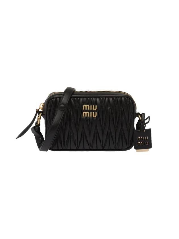 Matelasse Nappa Leather Shoulder Bag Black - MIU MIU - BALAAN 1