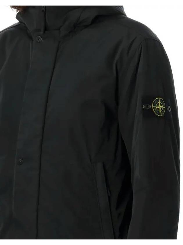 Techno Fabric Hooded Jacket Black - STONE ISLAND - BALAAN 3