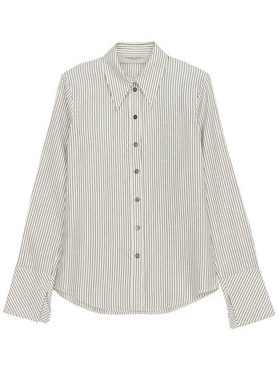 Journey Striped Long Sleeve Shirt White - GOLDEN GOOSE - BALAAN 2