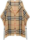 Check Cotton Cape Beige - BURBERRY - BALAAN 2