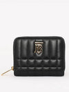 Lola Zipper Quilted Leather Half Wallet Black - BURBERRY - BALAAN 3