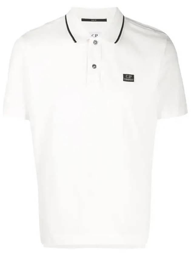 Classic Logo Polo Short Sleeve Tee White - CP COMPANY - BALAAN 5