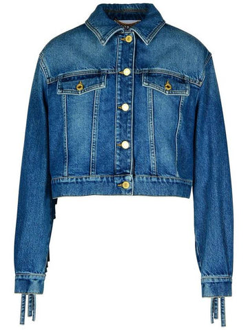 Moschino Blue Cotton Jeans Jacket - MOSCHINO - BALAAN 1