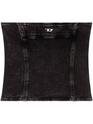 De-Ville-D Denim Tube Top Sleeveless Black - DIESEL - BALAAN 1