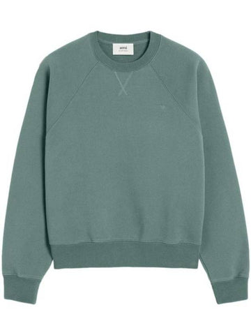 De Coeur Crew Neck Sweatshirt Green - AMI - BALAAN 1