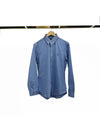 Men's Cotton Slim Fit Long Sleeve Shirt Blue - POLO RALPH LAUREN - BALAAN.