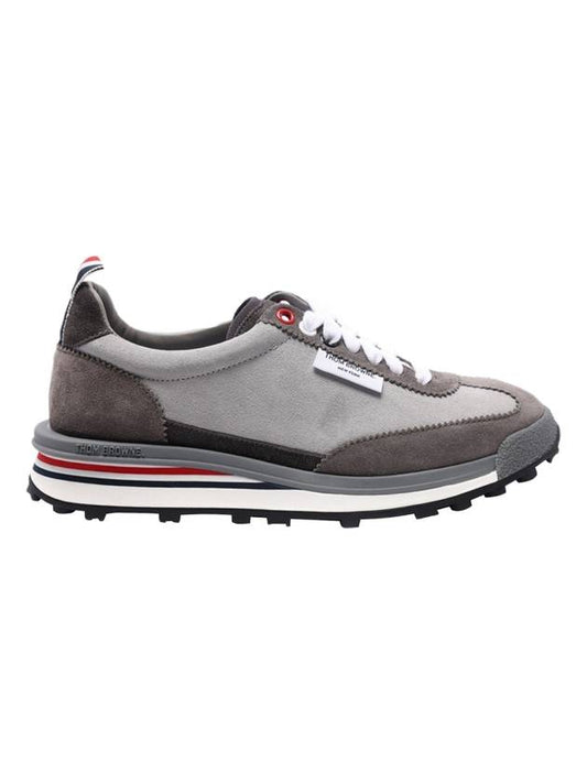 Suede Tech Runner Low Top Sneakers Grey - THOM BROWNE - BALAAN 1