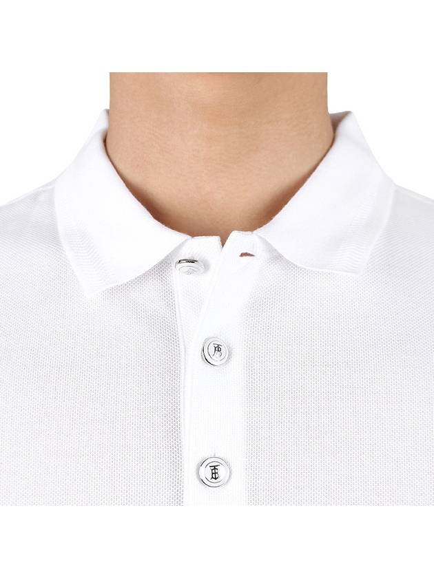 Enamel TB Logo Polo Shirt White - BURBERRY - 6
