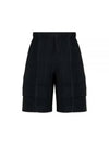 Pleated Cargo Shorts Black - ISSEY MIYAKE - BALAAN 2