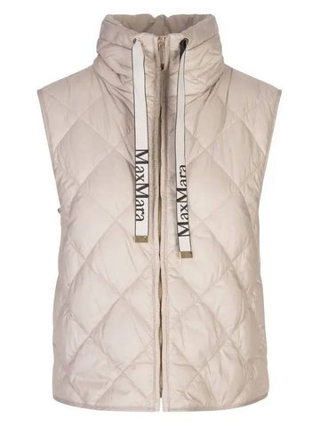 Tregic Water Repellant Canvas Padded Vest Beige - S MAX MARA - BALAAN 1