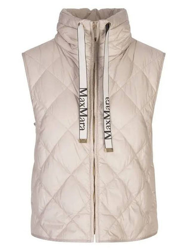 Tregic Water Repellant Canvas Padded Vest Beige - S MAX MARA - BALAAN 1