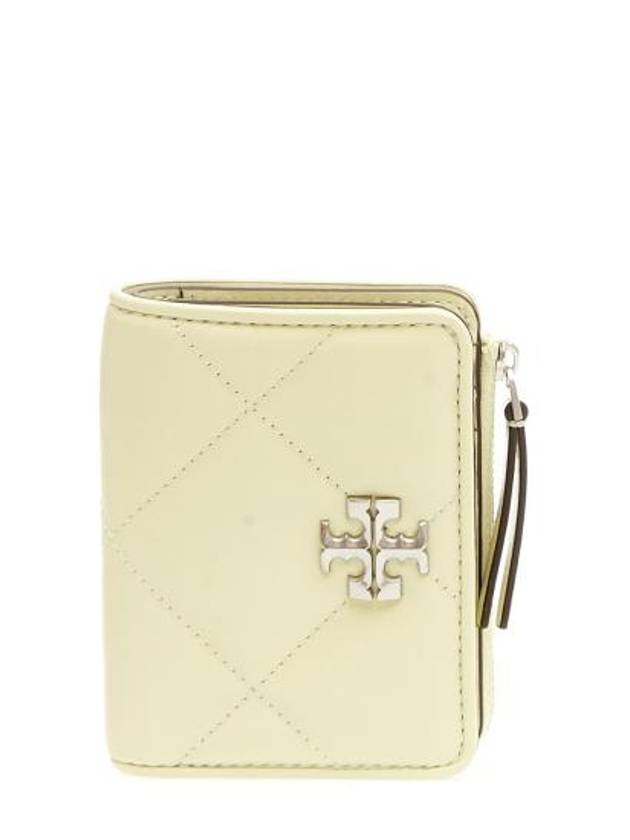 Kira Diamond Quilt Half Wallet Green - TORY BURCH - BALAAN 1