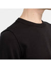 Wappen Patch Crew Neck Soft Cotton Knit Top Black - STONE ISLAND - BALAAN 4