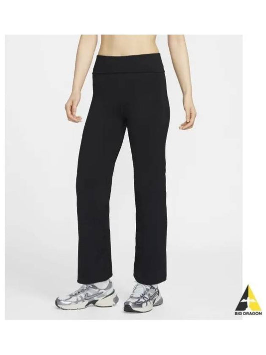 Dry fit one high waist fold over pants W black FV7849 010 - NIKE - BALAAN 1