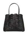 Mina 25 Wave Lux Calfskin Tote Bag Black - ALAIA - BALAAN 1