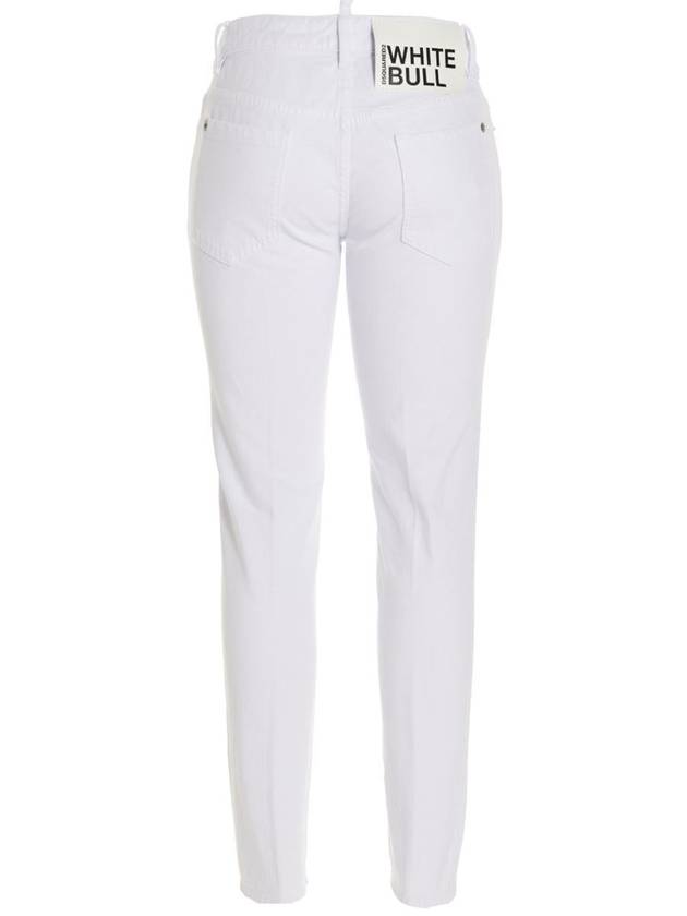 Women's Jennifer Crop Straight Jeans White - DSQUARED2 - BALAAN 3