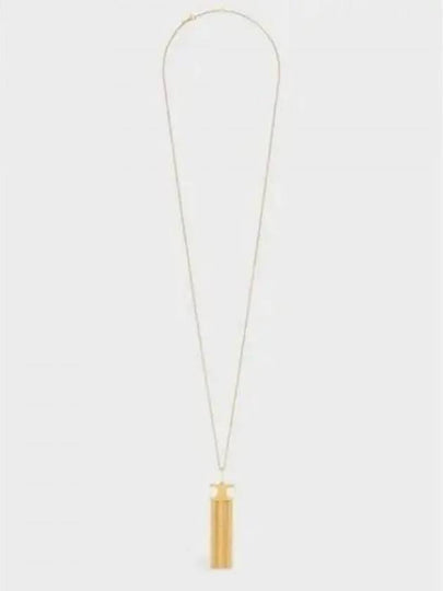 Triomphe Folk Fringe Long Necklace Gold - CELINE - BALAAN 2