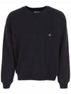 ORB Logo Crewneck Sweatshirt Black - VIVIENNE WESTWOOD - BALAAN 3